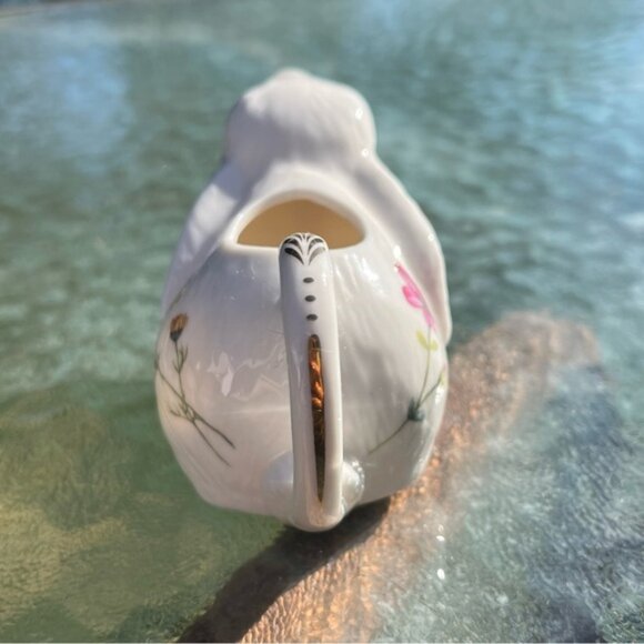 Grace's Teaware Porcelain Bunny Rabbit Creamer Butterflies Flowers - Picture 3 of 13